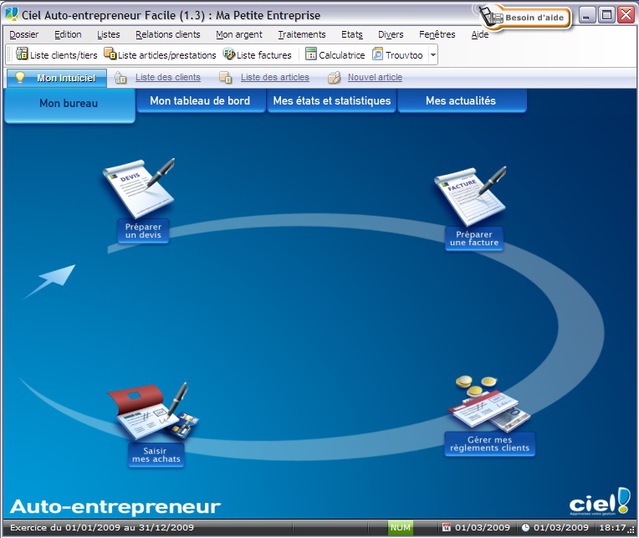 Test de Ciel Auto-entrepreneur Facile